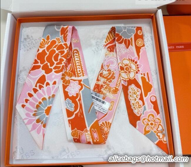 Traditional Specials Hermes Couleur Silk Twilly Bandeau Scarf 5x86cm 6058 Orange 2026