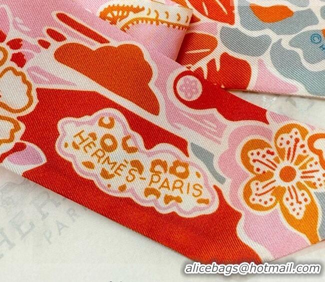 Traditional Specials Hermes Couleur Silk Twilly Bandeau Scarf 5x86cm 6058 Orange 2026
