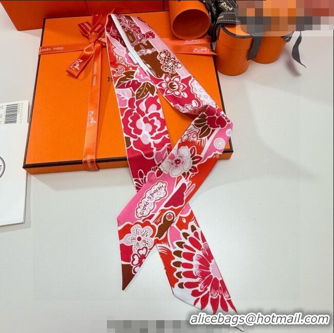 Buy Fashionable Hermes Couleur Silk Twilly Bandeau Scarf 5x86cm 6058 Pink 2026