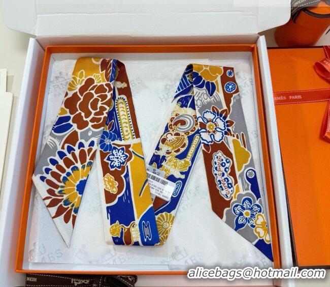 Luxury Discount Hermes Couleur Silk Twilly Bandeau Scarf 5x86cm 6058 Brown 2026