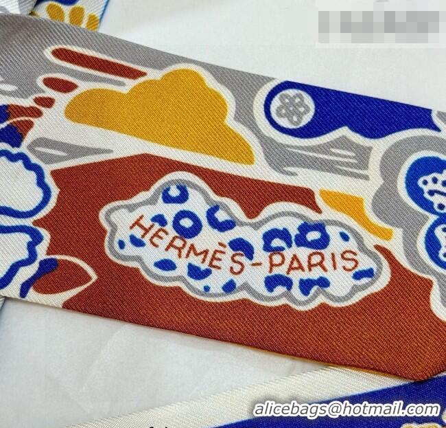 Luxury Discount Hermes Couleur Silk Twilly Bandeau Scarf 5x86cm 6058 Brown 2026
