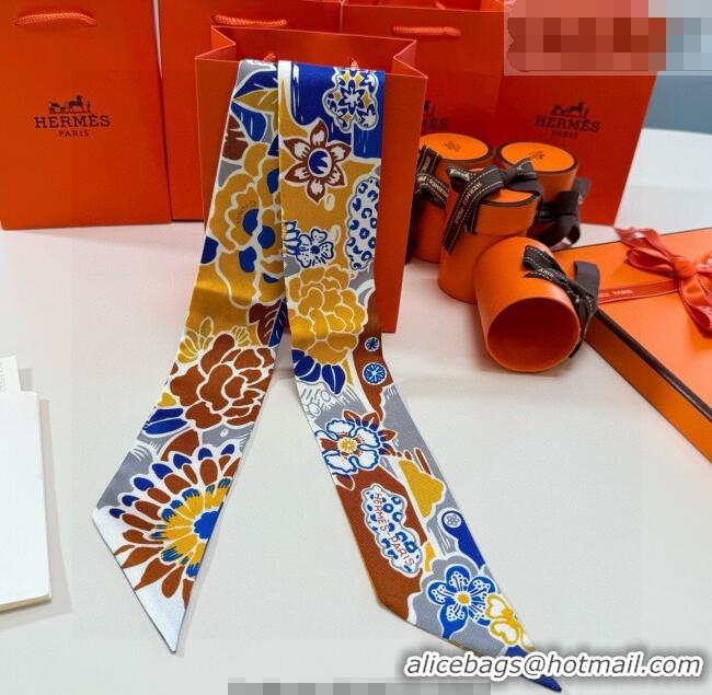 Luxury Discount Hermes Couleur Silk Twilly Bandeau Scarf 5x86cm 6058 Brown 2026