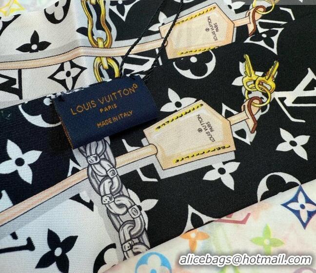 Good Product Louis Vuitton Monogram Confidential Bandeau Silk Scarf 6x120cm M78655 White/Black 2026
