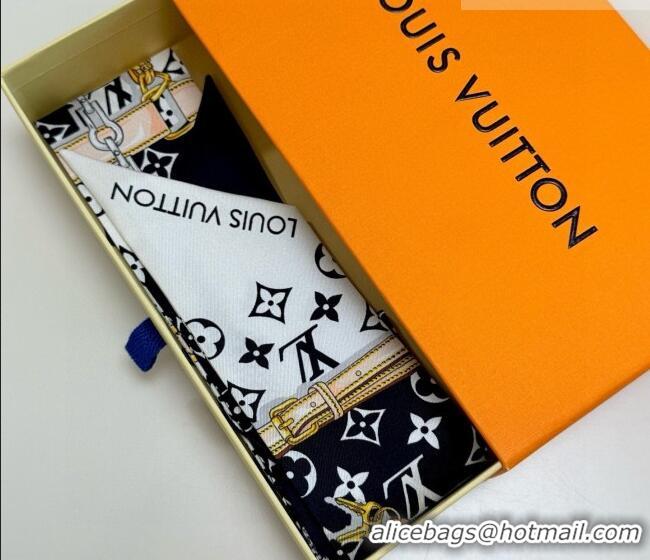 Good Product Louis Vuitton Monogram Confidential Bandeau Silk Scarf 6x120cm M78655 White/Black 2026