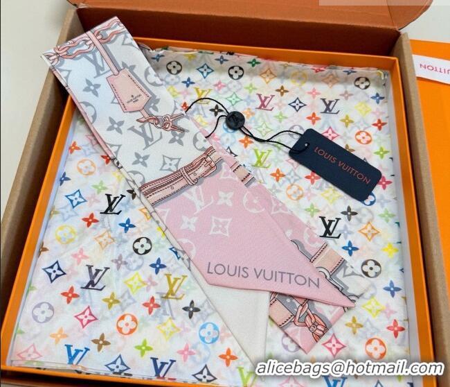 Good Looking Louis Vuitton Monogram Confidential Bandeau Silk Scarf 6x120cm M78655 Pink 2026