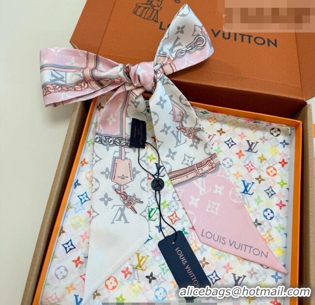 Good Looking Louis Vuitton Monogram Confidential Bandeau Silk Scarf 6x120cm M78655 Pink 2026