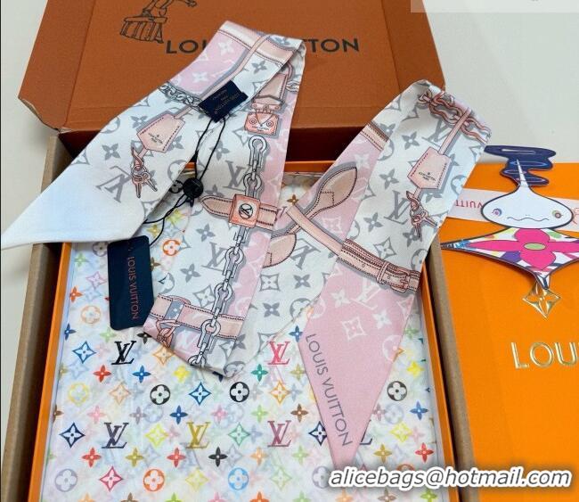 Good Looking Louis Vuitton Monogram Confidential Bandeau Silk Scarf 6x120cm M78655 Pink 2026