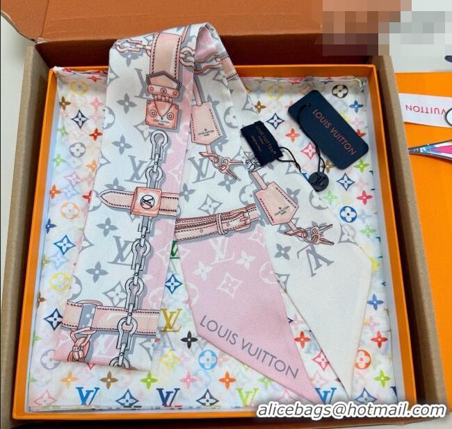 Good Looking Louis Vuitton Monogram Confidential Bandeau Silk Scarf 6x120cm M78655 Pink 2026
