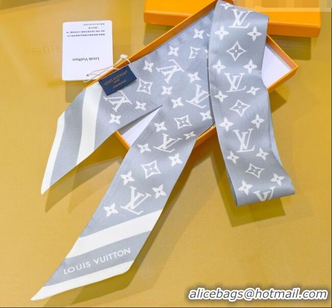 Promotional Louis Vuitton Monogram Silhouette BB Bandeau Silk Scarf 5x120cm M97169 Grey 2026