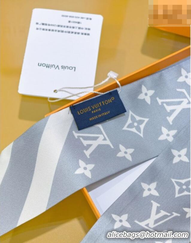 Promotional Louis Vuitton Monogram Silhouette BB Bandeau Silk Scarf 5x120cm M97169 Grey 2026