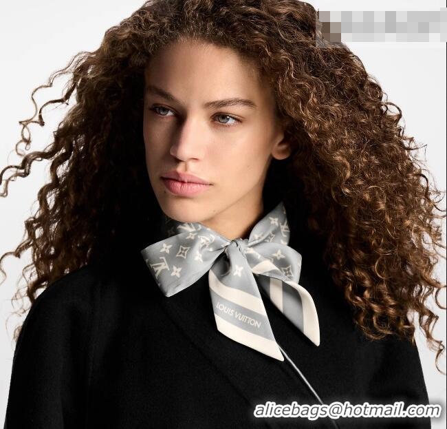 Promotional Louis Vuitton Monogram Silhouette BB Bandeau Silk Scarf 5x120cm M97169 Grey 2026