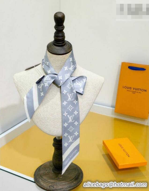 Promotional Louis Vuitton Monogram Silhouette BB Bandeau Silk Scarf 5x120cm M97169 Grey 2026