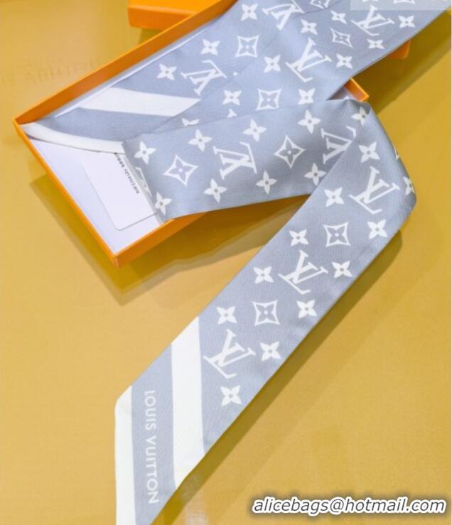 Promotional Louis Vuitton Monogram Silhouette BB Bandeau Silk Scarf 5x120cm M97169 Grey 2026