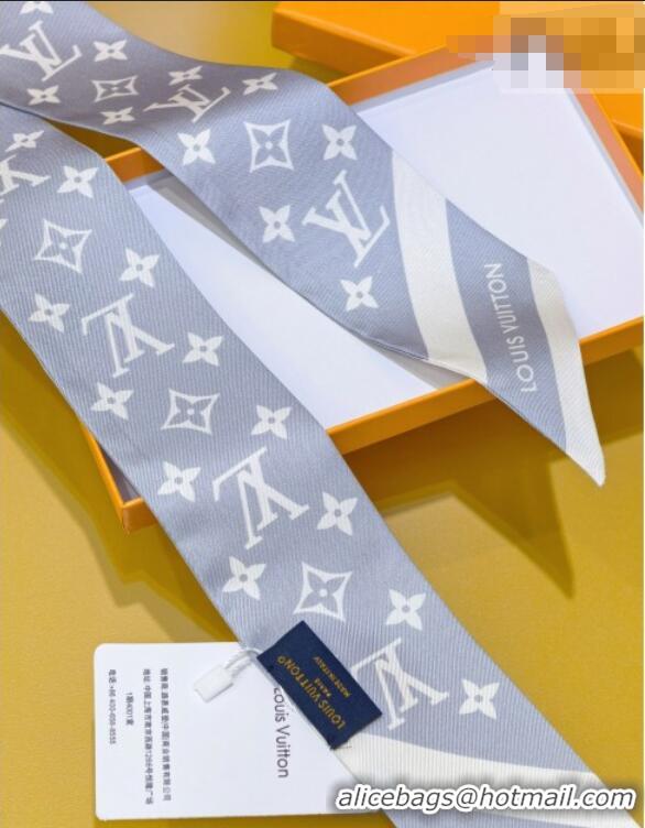 Promotional Louis Vuitton Monogram Silhouette BB Bandeau Silk Scarf 5x120cm M97169 Grey 2026