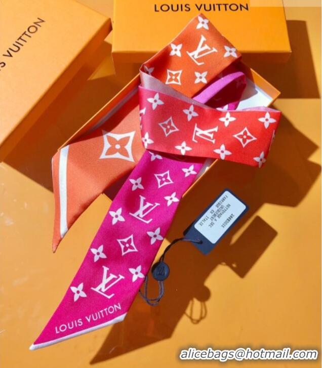 Unique Discount Louis Vuitton LV Aurora Nano Bandeau Silk Scarf 5x120cm M79580 Pink/Orange 2026