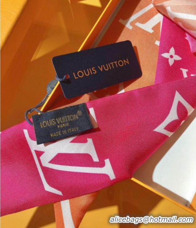 Unique Discount Louis Vuitton LV Aurora Nano Bandeau Silk Scarf 5x120cm M79580 Pink/Orange 2026