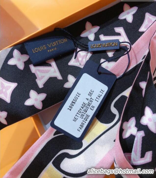 Top Quality Louis Vuitton Bejewelled BB Bandeau Silk Scarf 5x120cm M78854 Black 2026