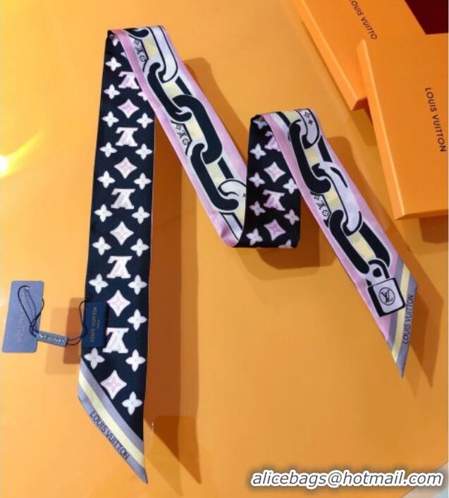 Top Quality Louis Vuitton Bejewelled BB Bandeau Silk Scarf 5x120cm M78854 Black 2026