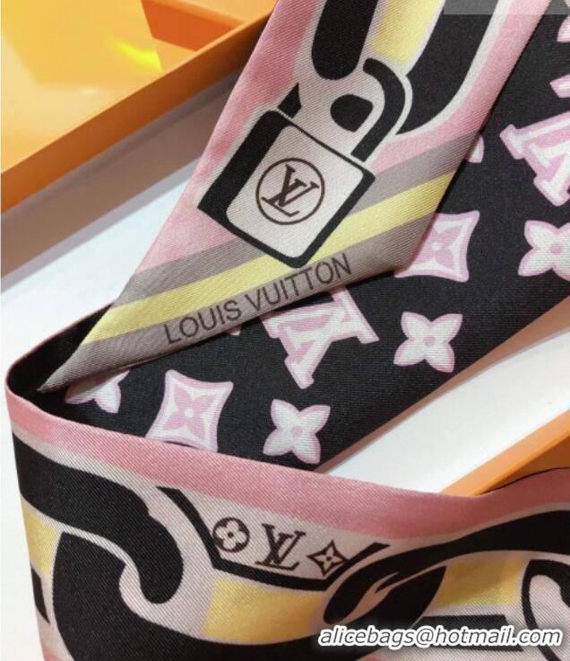 Top Quality Louis Vuitton Bejewelled BB Bandeau Silk Scarf 5x120cm M78854 Black 2026