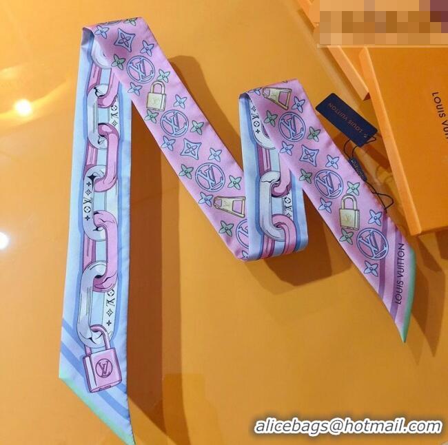 Top Design Louis Vuitton Bejewelled BB Bandeau Silk Scarf 5x120cm M78854 Pink 2026