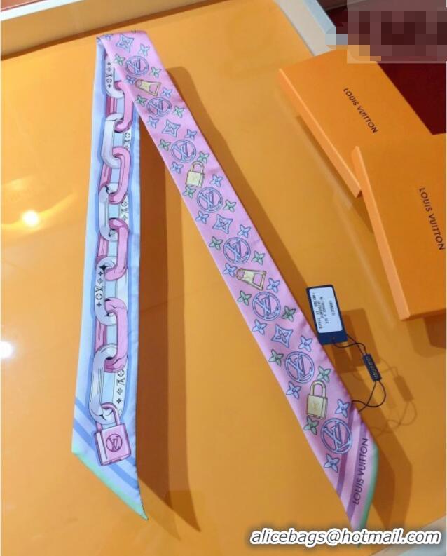 Top Design Louis Vuitton Bejewelled BB Bandeau Silk Scarf 5x120cm M78854 Pink 2026