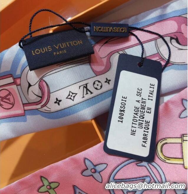 Top Design Louis Vuitton Bejewelled BB Bandeau Silk Scarf 5x120cm M78854 Pink 2026