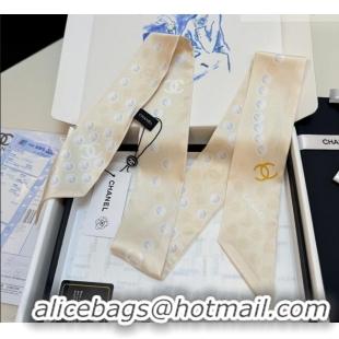 Grade Design Chanel Beads Silk Scarf 6x120cm CH010608 Nude 2026