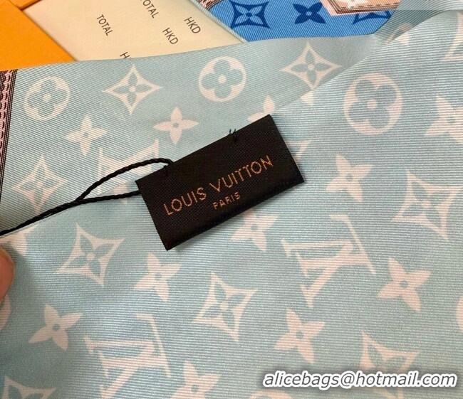 Promotional Louis Vuitton Bandeau Silk Scarf 8x120cm LV010605 Blue 2026