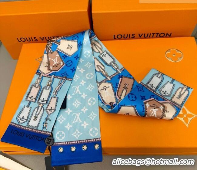 Promotional Louis Vuitton Bandeau Silk Scarf 8x120cm LV010605 Blue 2026