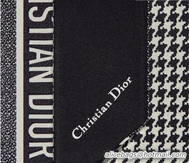 Promotional Dior Bandeau Silk Scarf 6x105cm Black/White Houndstooth DR010601 2026
