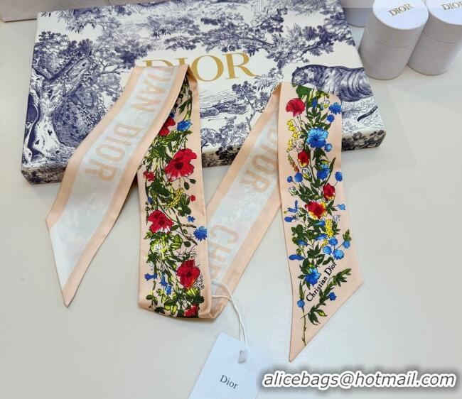 Top Grade Dior D-Millefiori Bandeau Silk Scarf 6x100cm DR010602 Nude 2026