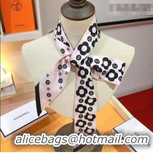 Low Cost Chanel Bloom Silk Scarf 6x120cm CH010606 Pink 2026