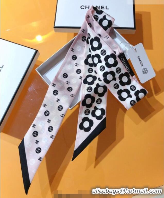 Low Cost Chanel Bloom Silk Scarf 6x120cm CH010606 Pink 2026