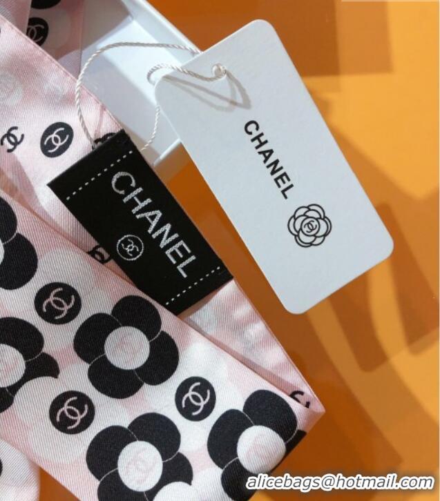 Low Cost Chanel Bloom Silk Scarf 6x120cm CH010606 Pink 2026