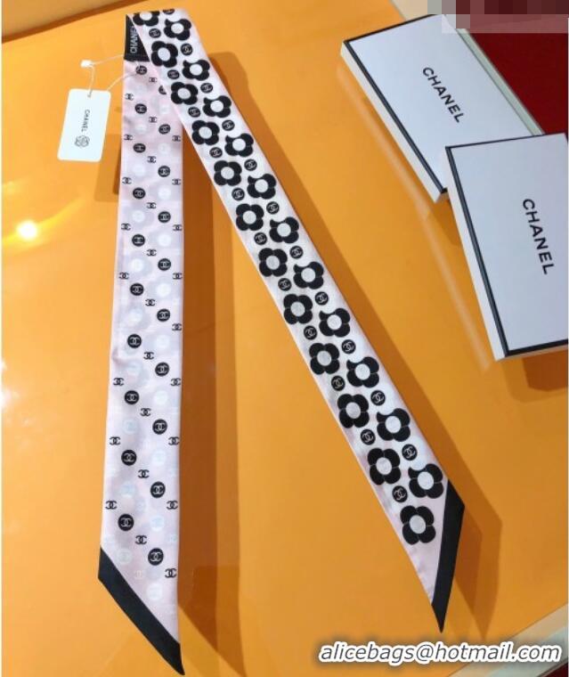 Low Cost Chanel Bloom Silk Scarf 6x120cm CH010606 Pink 2026