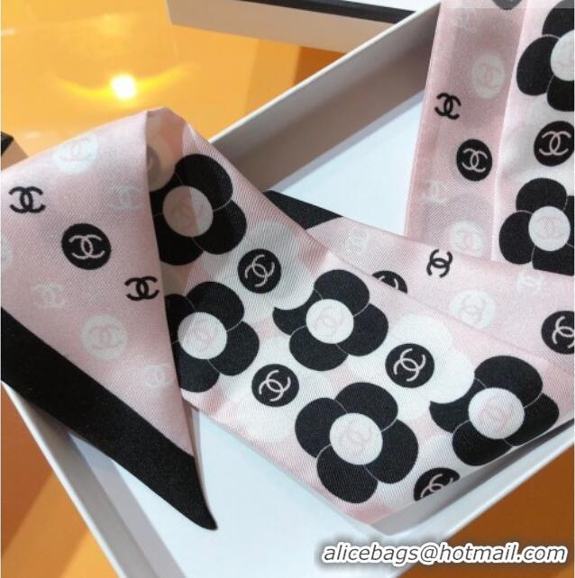 Low Cost Chanel Bloom Silk Scarf 6x120cm CH010606 Pink 2026