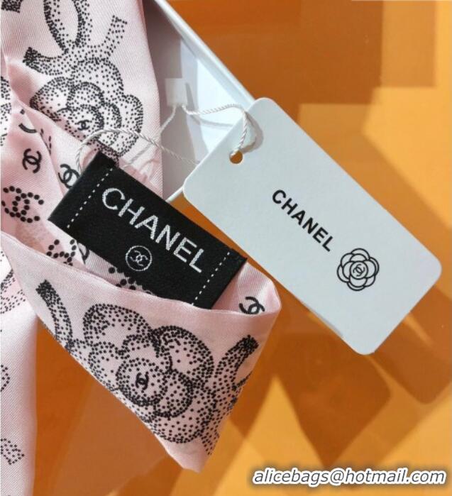 Luxury Discount Chanel Bloom Silk Scarf 6x120cm CH010607 Pink 2026
