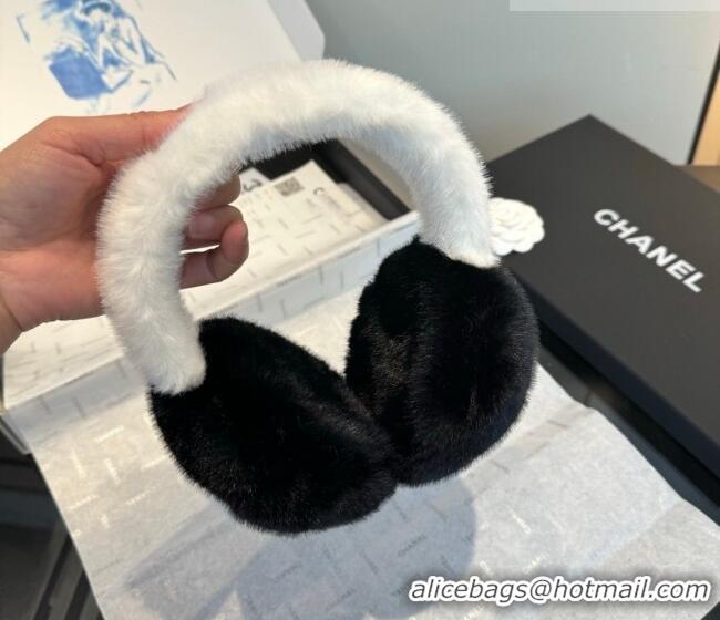 Top Quality Chanel Earmuff CH01050 White/Black 2026
