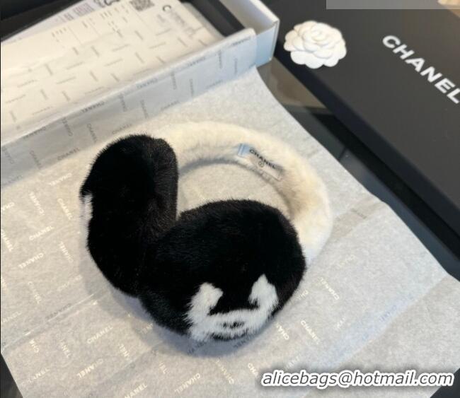 Top Quality Chanel Earmuff CH01050 White/Black 2026