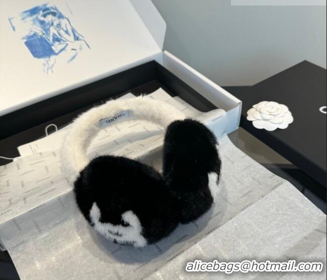 Top Quality Chanel Earmuff CH01050 White/Black 2026