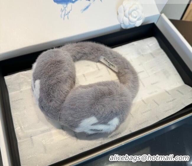 Famous Brand Chanel Earmuff CH010509 Grey/White 2026