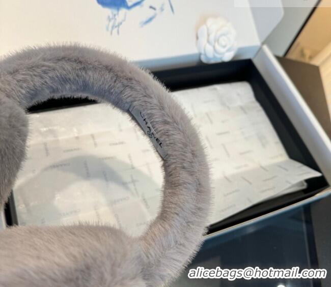 Famous Brand Chanel Earmuff CH010509 Grey/White 2026