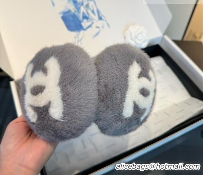 Famous Brand Chanel Earmuff CH010509 Grey/White 2026