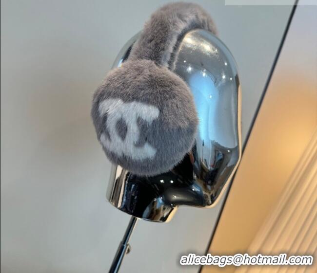 Famous Brand Chanel Earmuff CH010509 Grey/White 2026