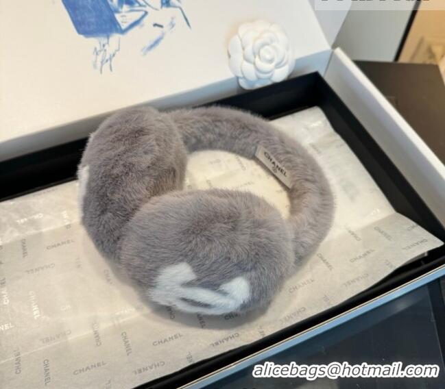 Famous Brand Chanel Earmuff CH010509 Grey/White 2026
