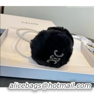Good Product Celine Earmuff with Pearls and Glitter CE010501 Black 2026