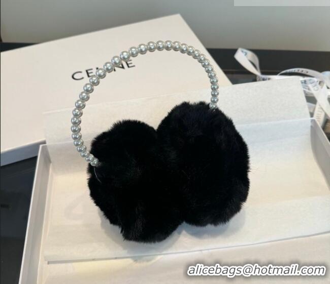 Good Product Celine Earmuff with Pearls and Glitter CE010501 Black 2026