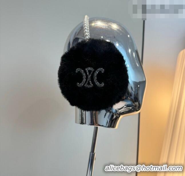 Good Product Celine Earmuff with Pearls and Glitter CE010501 Black 2026