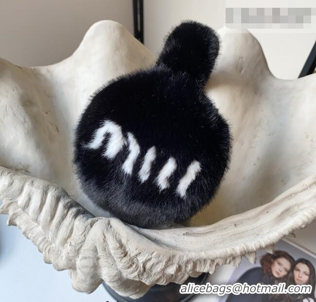 Big Discount Miu Miu Earmuff MM010501 Black 2026