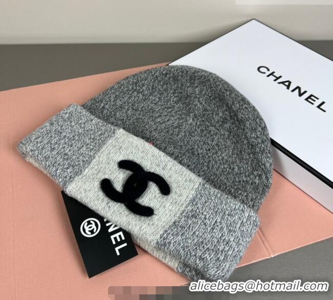 Top Grade Chanel Knit Hat CH010510 Grey 2026